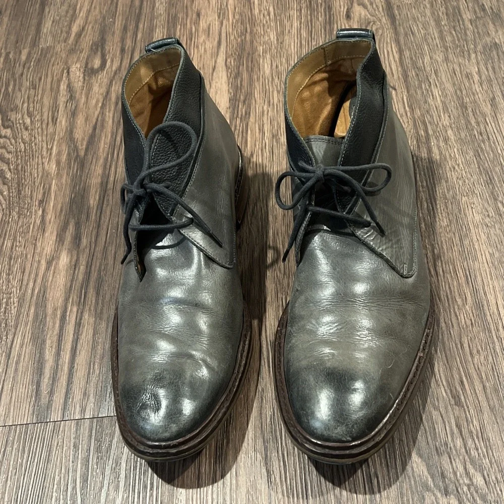 Cole Haan C23862 Mens Gray Burnished Leather Chukka Ankle Boots Size 11 M